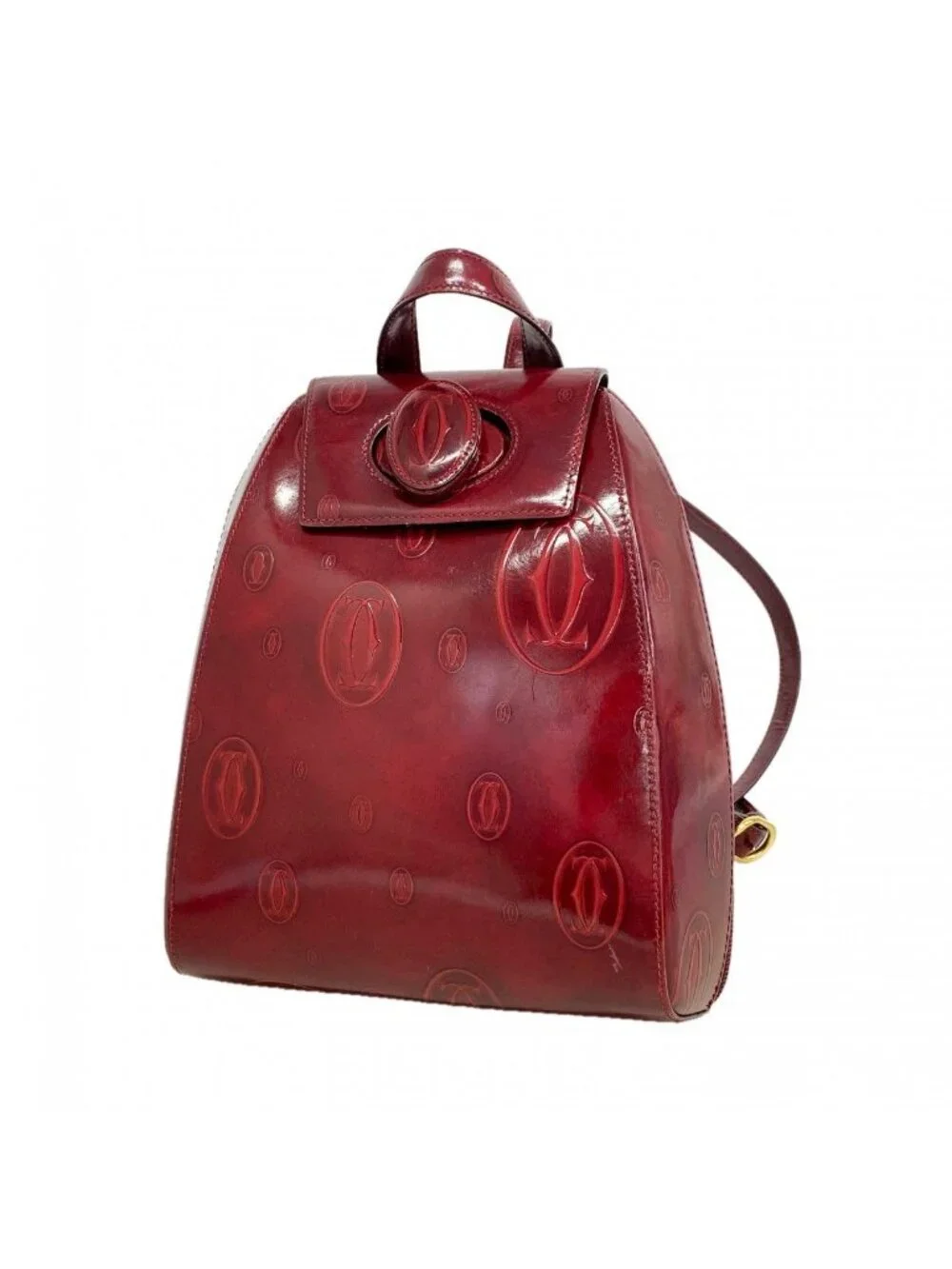 Cartier Backpack Happy Birthday Leather Bordeaux Gold